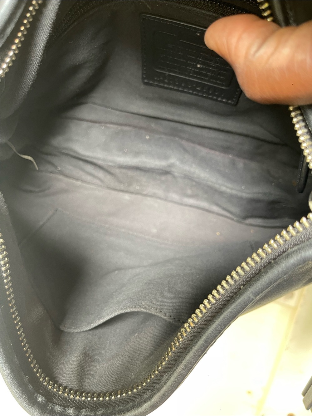 Coach Black Leather Shoulder Bag with Polished Hardware - Picture 8 of 8